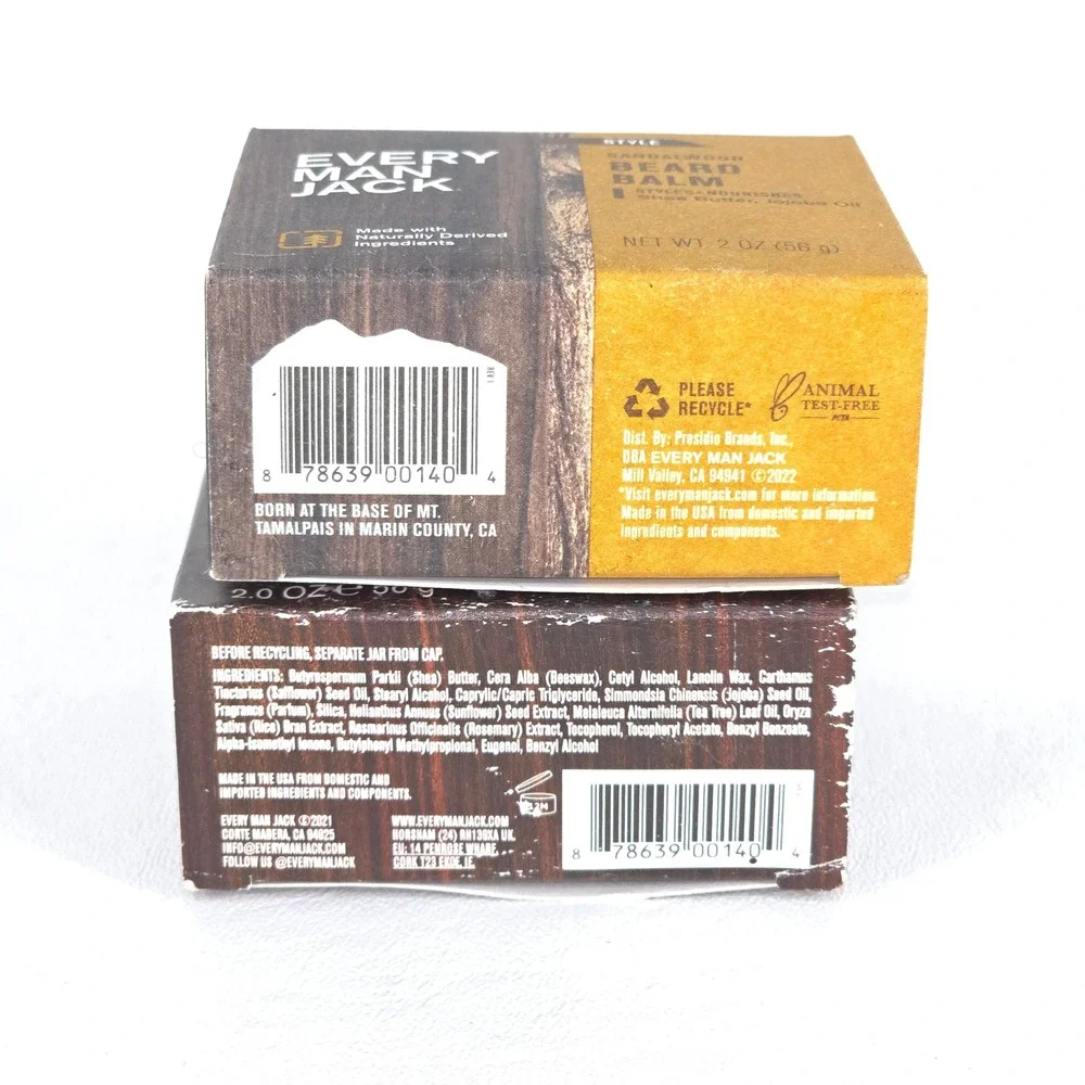 Every Man Jack Sandalwood & Tea Tree Beard Balm‎ 2 oz Mens Grooming